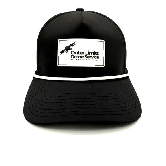 BRANDED BILLS  Outer Limits Drone Service Black Performance Snapback Trucker Hat - Picture 1 of 11